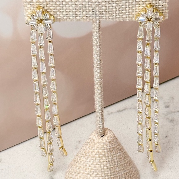 Ch Crystal Haze Jewelry - CH Crystal Haze Gold-Tone Chandelier Earrings